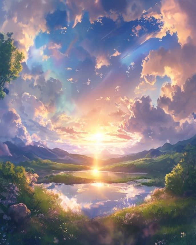 Anime Sky Background