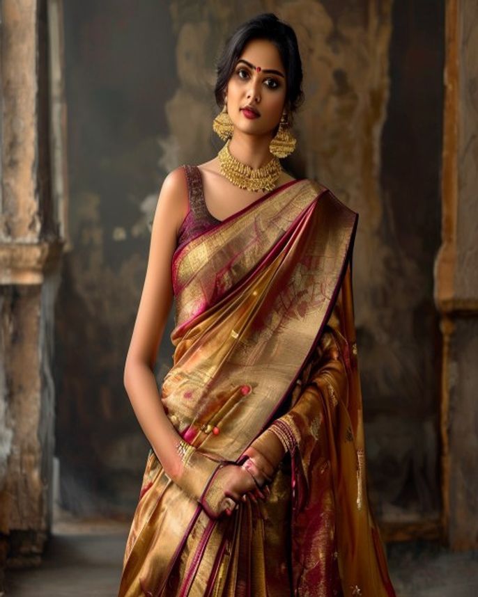 Modern Fusion Saree Gown